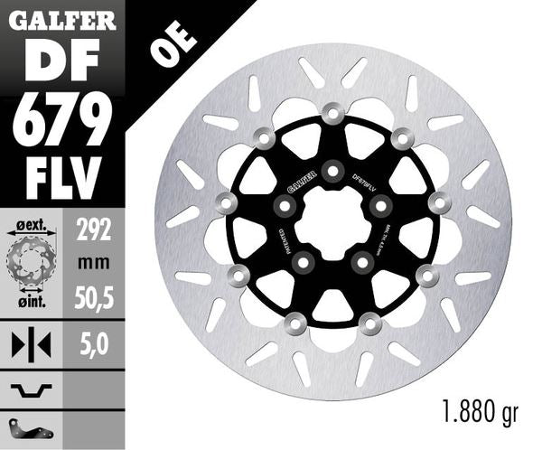 GALFER Brake Rotor Full-Floating Round Two Piece (Floating) DF679FLV