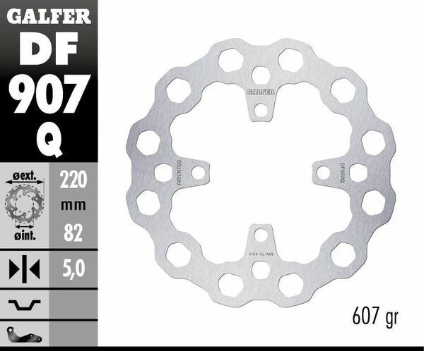 GALFER Brake Rotor Solid-Mount One Piece (Fixed) DF907Q