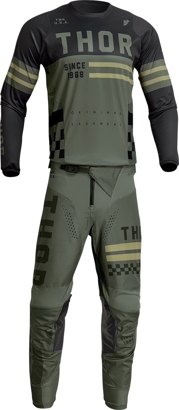THOR Pulse Combat MX Motorcross Jersey Green 2023 Model