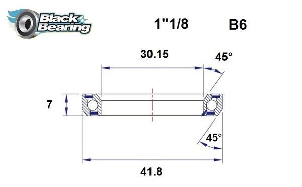 BLACK BEARING HB 30.15X41.8X7MM 45 /45 HB-B6