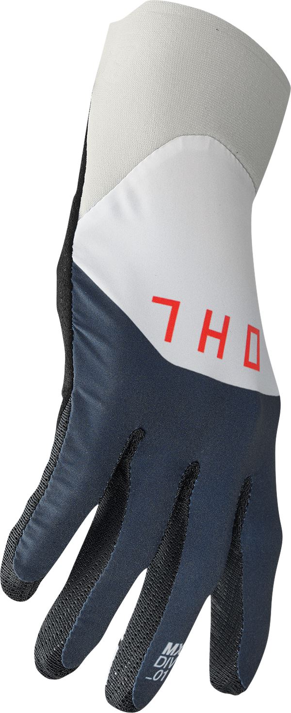 THOR Agile Rival MX Motorcross Gloves Midnight Blue/Light Gray/Black 2023 Model
