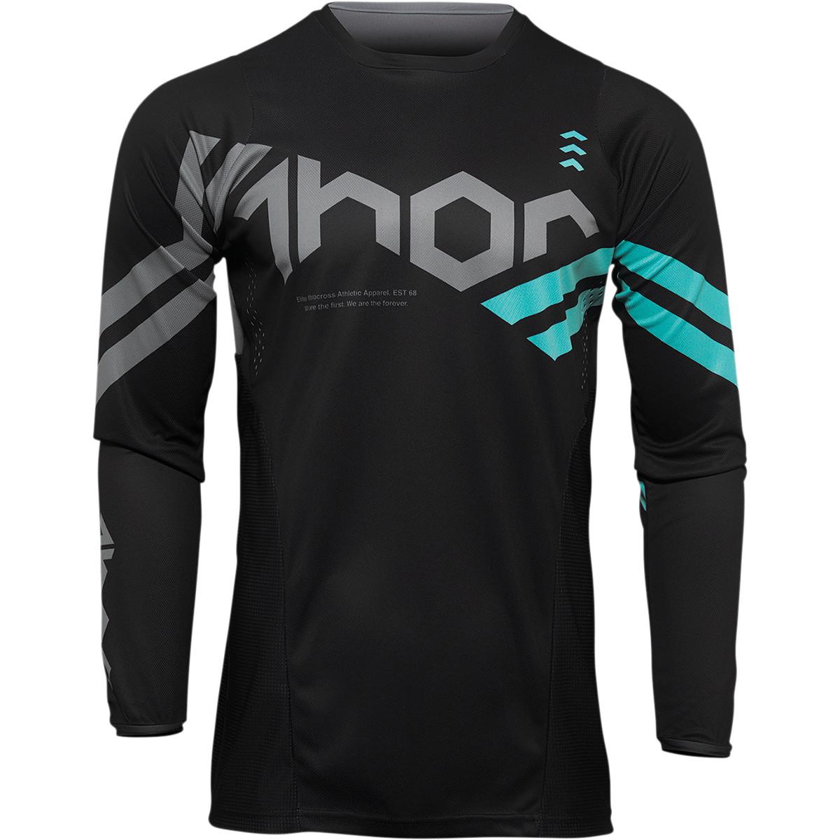 THOR Pulse Cube MX Motorcross Jersey Black/Mint 2023 Model