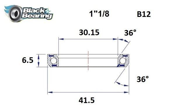 BLACK BEARING HB 30.15X41.5X6.5MM 36 /36 HB-B12