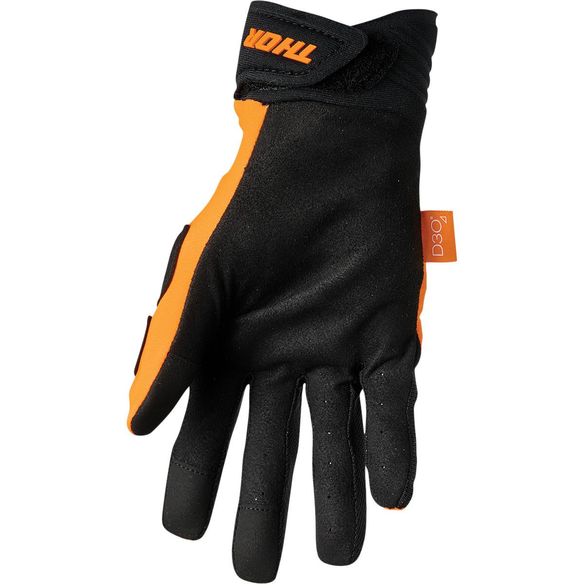 THOR Rebound MX Motorcross Gloves Black/Fluorescent Orange 2023 Model