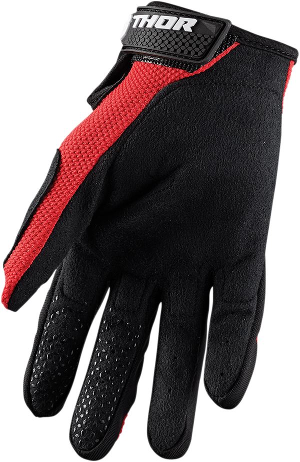 THOR Sector MX Motorcross Gloves Black/Red 2023 Model