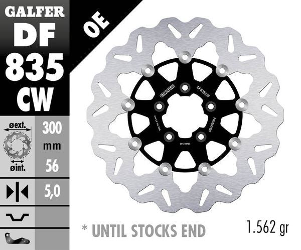 GALFER Brake Rotor Full-Floating Wave® Two Piece (Floating) DF835CW