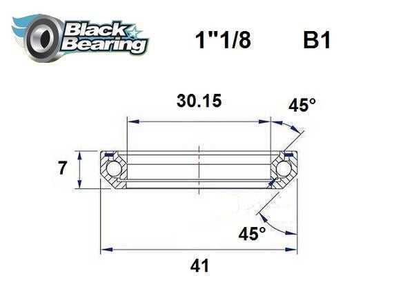 BLACK BEARING HB 30.15X41X7MM 45 /45 HB-B1