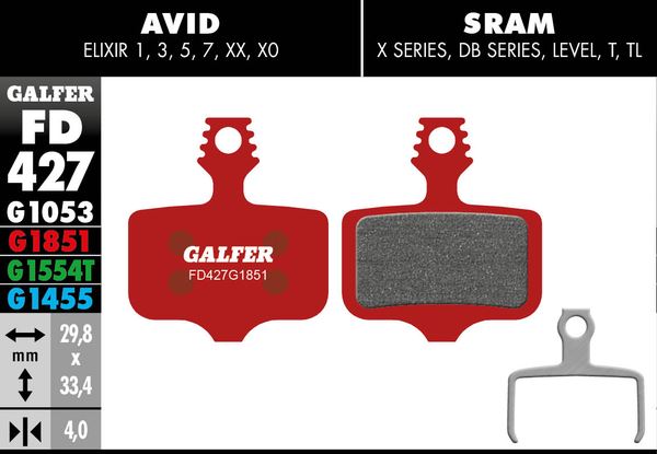 GALFER Brake Pad Bicycle FD427G1851