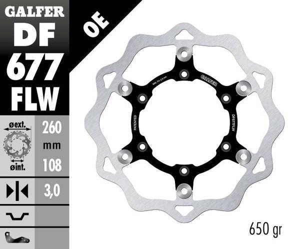GALFER Brake Rotor Floating Wave® Two Piece (Semi-Floating) DF677FLW