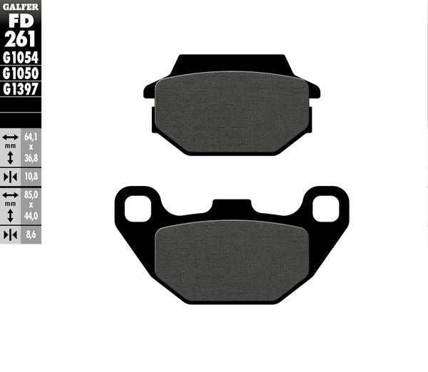 GALFER Brake Pad Street Semi-Sintered Metal FD261G1054