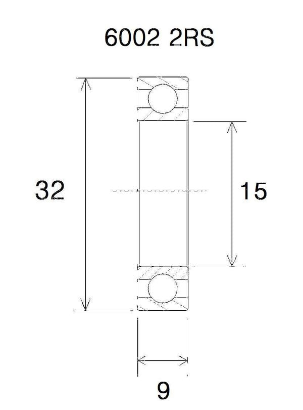 BLACK BEARING Bearing B5 15X32X9MM UB-6002-B5