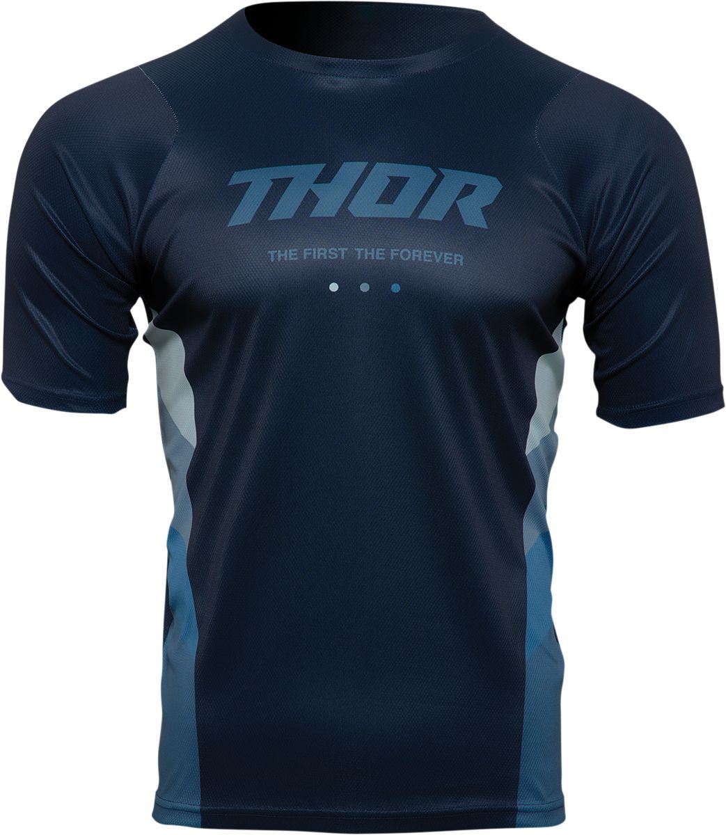 THOR Assist React MX Motorcross Jersey Midnight Blue/Teal 2023 Model