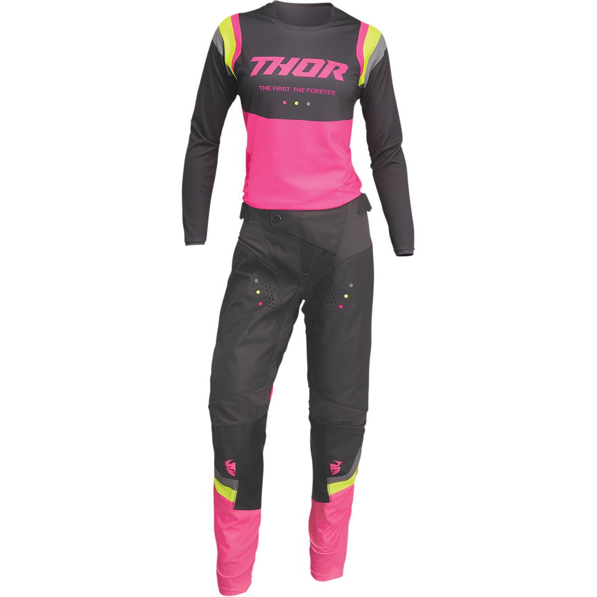 THOR Women's Pulse Rev MX Motorcross Pants Gray UK 2023 Model