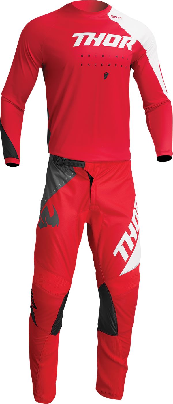 THOR Sector Edge MX Motorcross Jersey Red/White 2023 Model