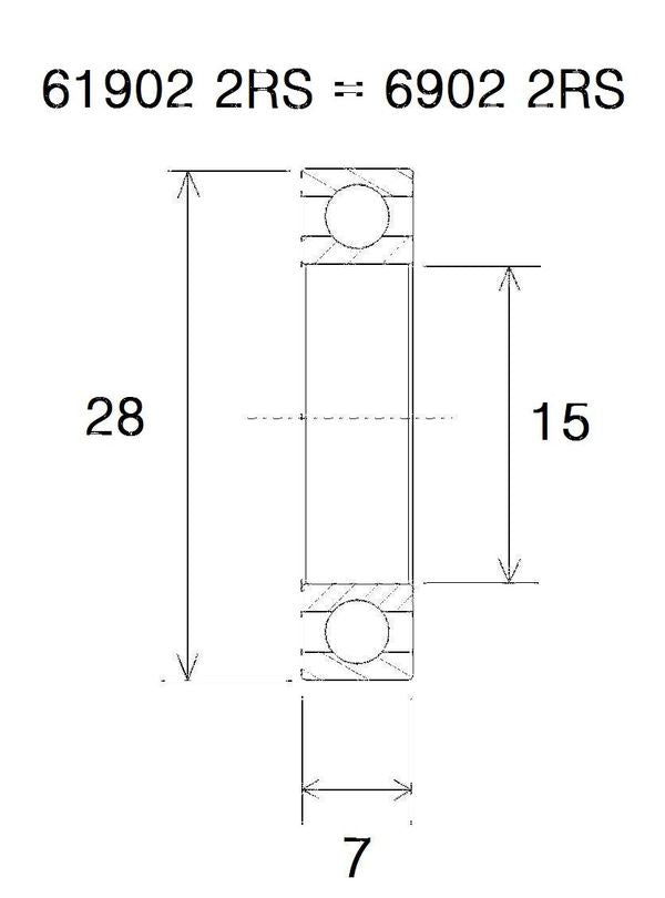 BLACK BEARING Bearing MAX 15X28X7/10MM EB-6902-MAX