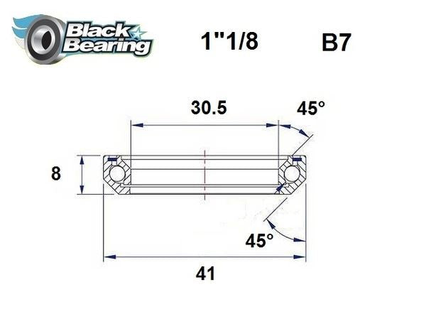 BLACK BEARING HB 30.5X41.8X8MM 45 /45 HB-B7