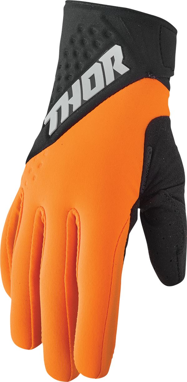 THOR Spectrum Cold Weather MX Motorcross Gloves Black/Orange 2023 Model