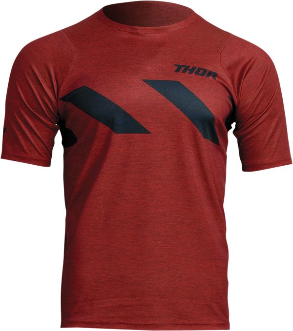 THOR Assist Hazard MX Motorcross Jersey Black/Heather Red 2023 Model