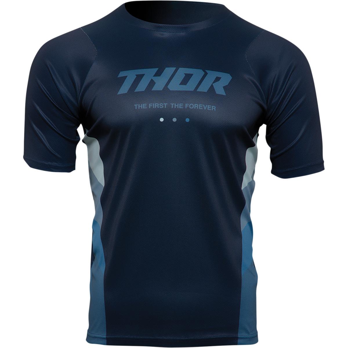 THOR Assist React MX Motorcross Jersey Midnight Blue/Teal 2023 Model