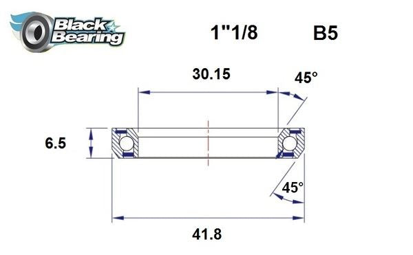 BLACK BEARING HB 30.15X41.8X6.5MM 45 /45 HB-B5
