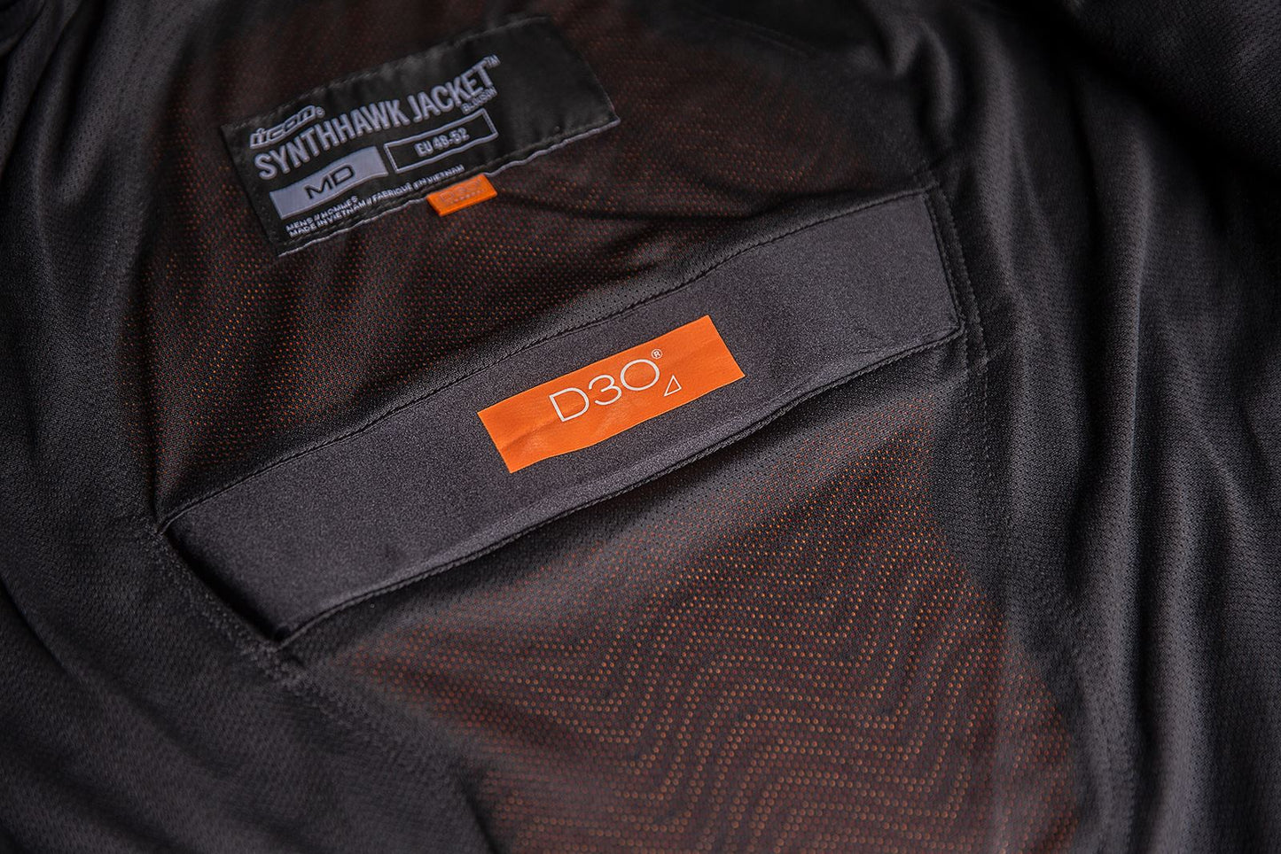 ICON Synthhawk Motorcycle Jacket Black 2023 Model