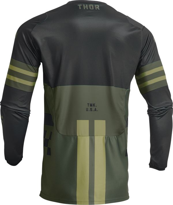 THOR Pulse Combat MX Motorcross Jersey Green 2023 Model