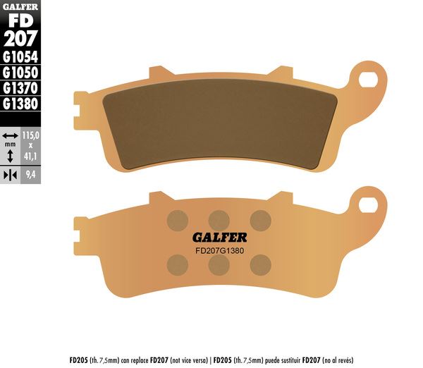 GALFER Brake Pad Street Sintered Metal FD207G1380