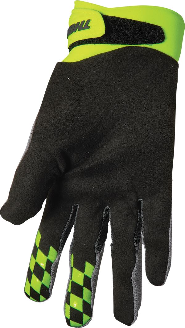 THOR Draft MX Motorcross Gloves Gray/Acid 2023 Model