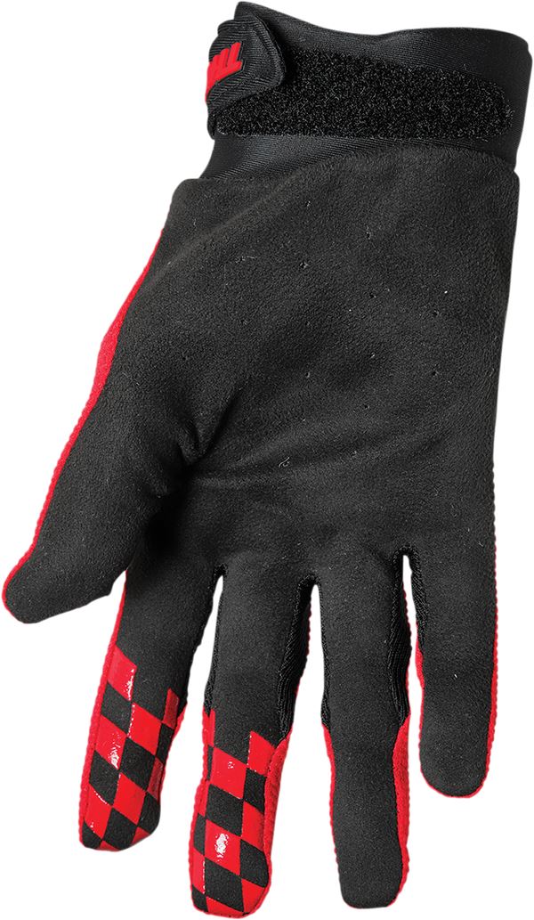 THOR Draft MX Motorcross Gloves Black/Red 2023 Model