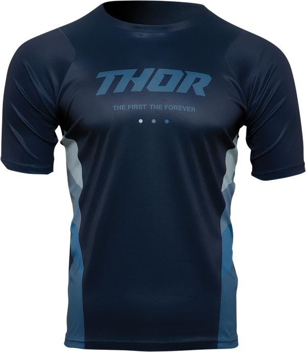 THOR Assist React MX Motorcross Jersey Midnight Blue/Teal 2023 Model