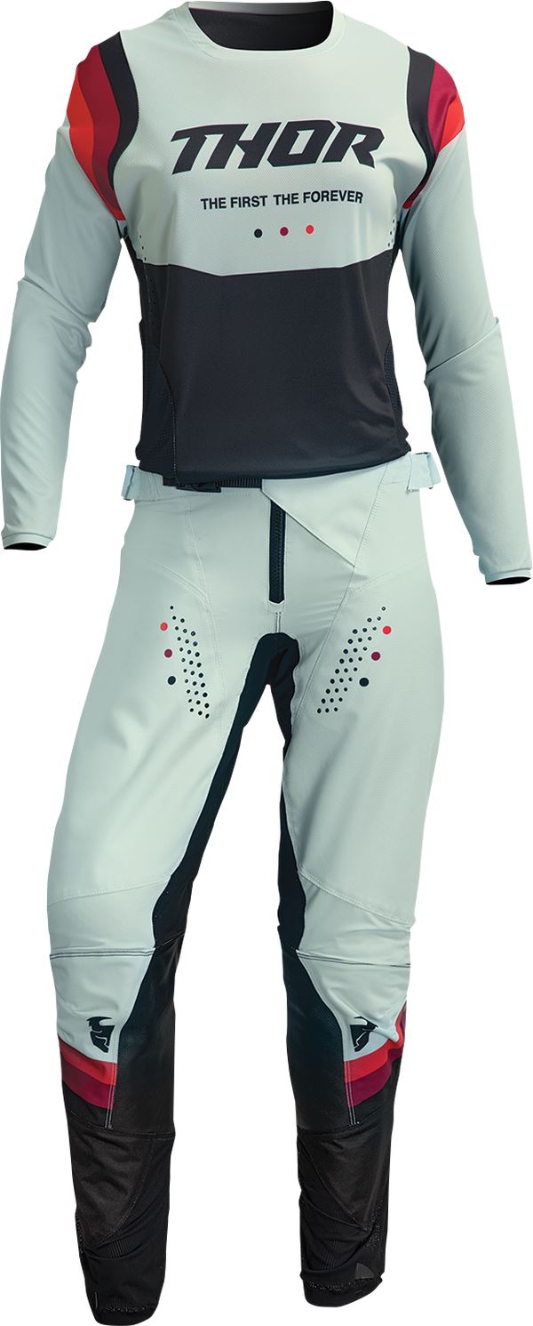 THOR Women's Pulse REV MX Motorcross Jersey Black/Mint 2023 Model
