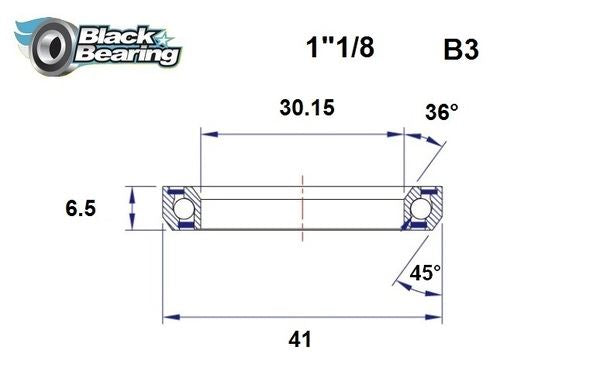 BLACK BEARING HB 30.15X41X6.5MM 36 /45 HB-B3