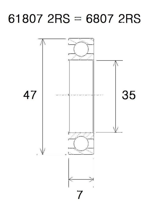 BLACK BEARING Bearing B5 35X47X7MM UB-6807-B5