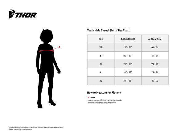 THOR Youth Stone MX Motorcross T-Shirt Black 2023 Model