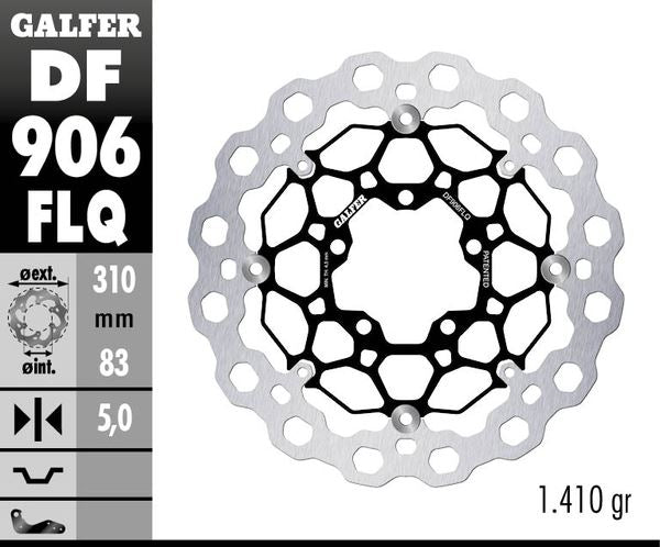 GALFER Brake Rotor Full-Floating Two Piece (Floating) DF906FLQ