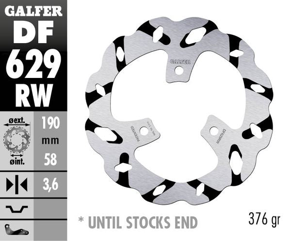 GALFER Brake Rotor Solid Wave® One Piece (Fixed) DF629RW