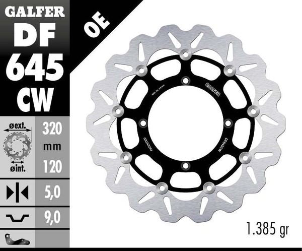 GALFER Brake Rotor Full-Floating Wave® Two Piece (Floating) DF645CW