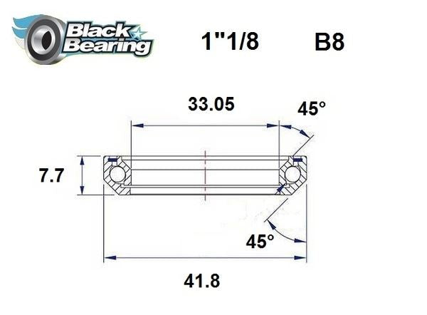 BLACK BEARING HB 30.5X41.8X7.7MM 45 /45 HB-B8