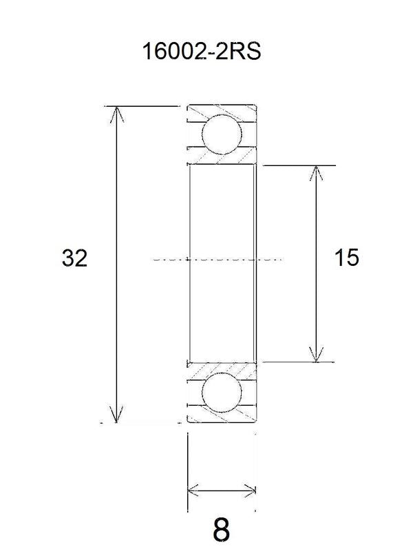 BLACK BEARING Bearing B3 15X32X8MM UB-16002-B3