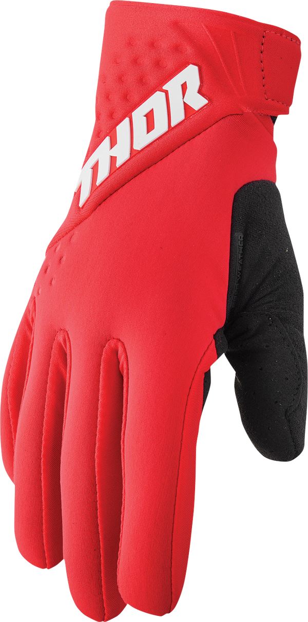 THOR Spectrum Cold Weather MX Motorcross Gloves Red/White 2023 Model