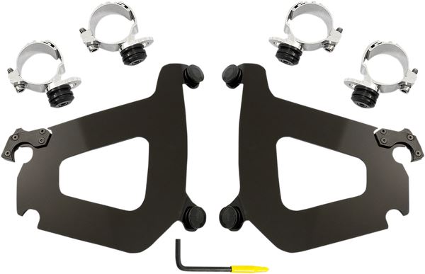MEMPHIS SHADES Bullet Fairing Mounting Kit Complete BLACK MEB2010