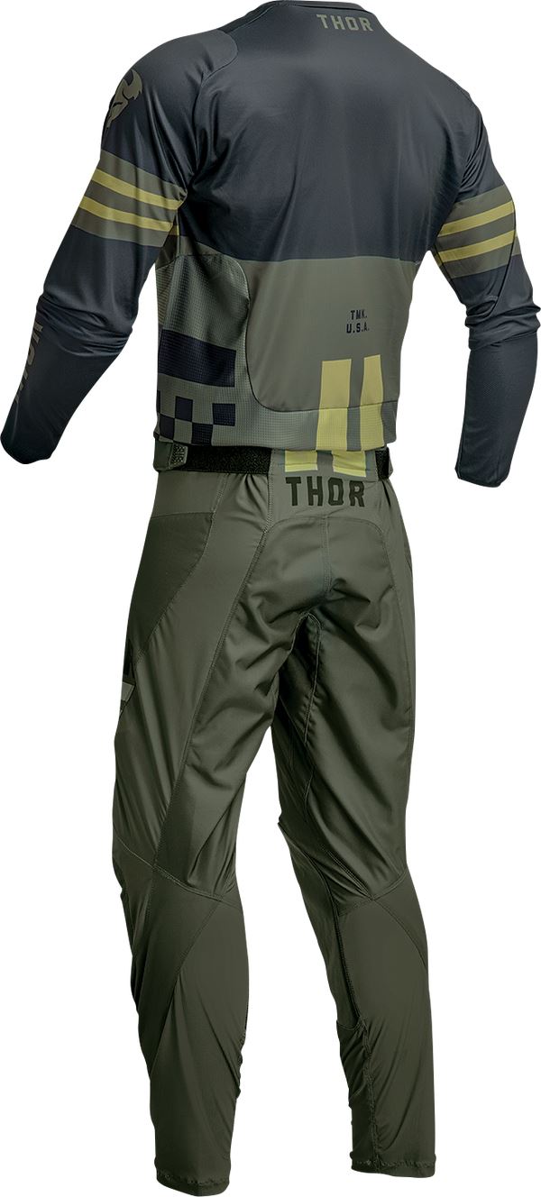 THOR Pulse Combat MX Motorcross Jersey Green 2023 Model