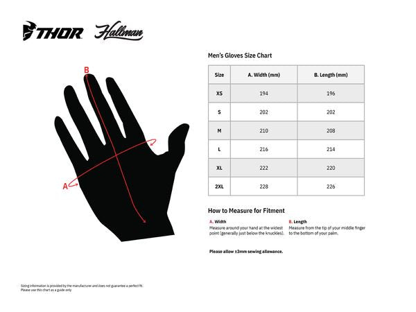 THOR Spectrum Cold Weather MX Motorcross Gloves Black/Charcoal 2023 Model