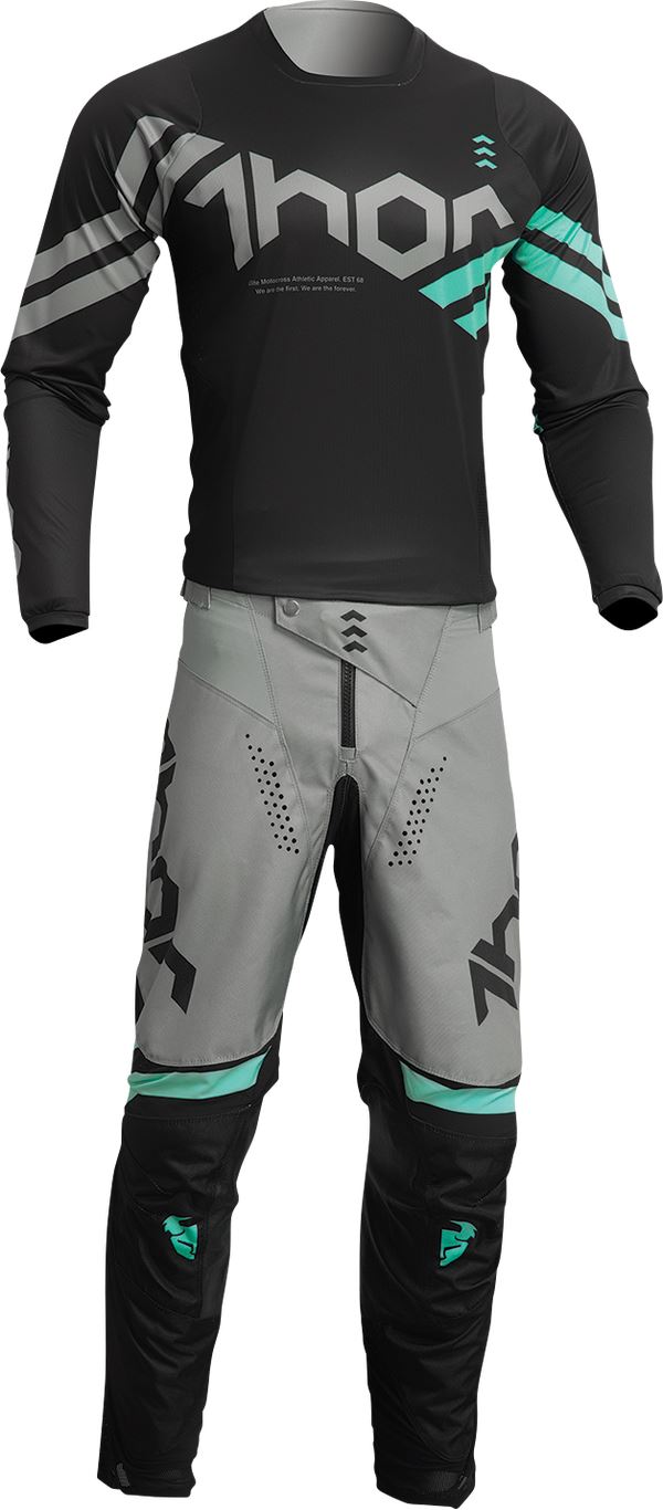 THOR Pulse Cube MX Motorcross Jersey Black/Mint 2023 Model