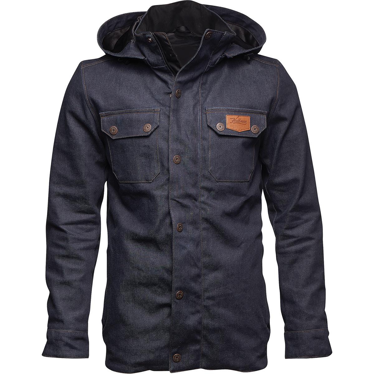 THOR Hallman GP Denim MX Motorcross Jacket Blue 2023 Model