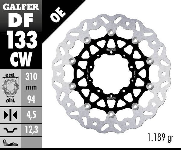GALFER Brake Rotor Full-Floating Wave® Two Piece (Floating) DF133CW