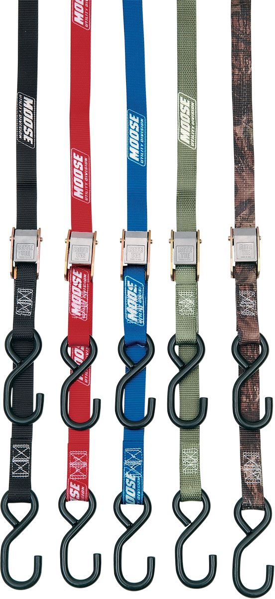 Moose Utility Standard Buckle Heavy Duty Tie Down Strap 25mm x 1.8m Red