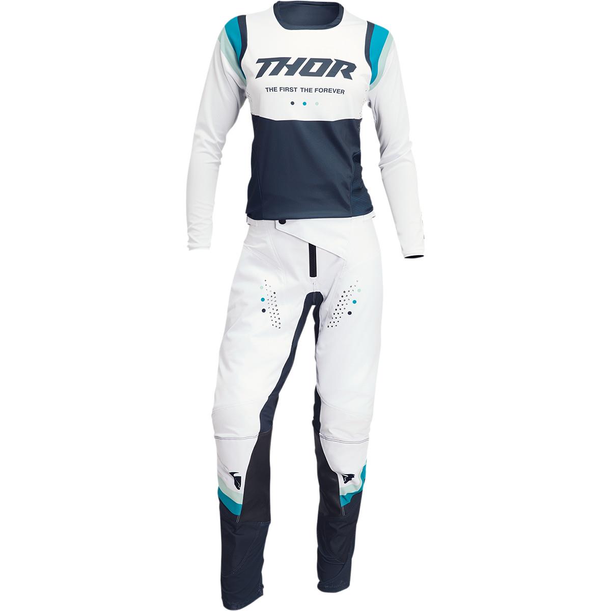 THOR Women's Pulse Rev MX Motorcross Pants White UK 2023 Model