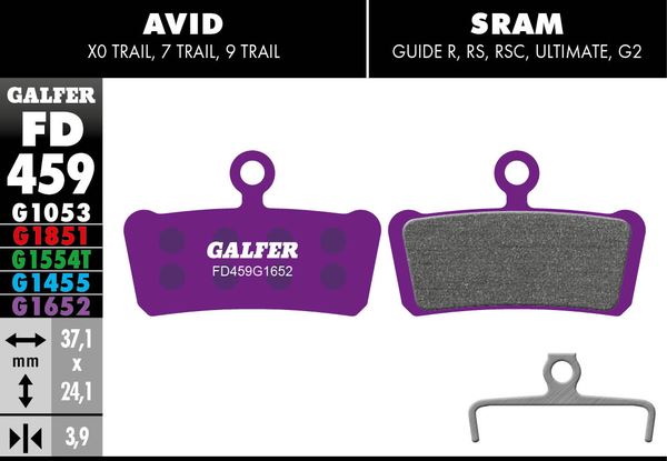 GALFER Brake Pad Bicycle FD459G1652