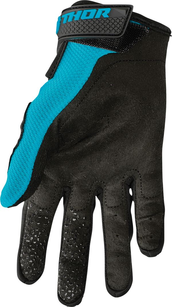 THOR Women's Sector MX Motorcross Gloves Aqua/Black/White 2023 Model